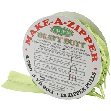 Sullivans Green MakeAZipper Kit HeavyDuty 3yd