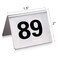 New Star Foodservice 27655 Stainless Steel Tent Style Table Number Card 76100 15 x 2 Inch White