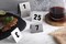 New Star Foodservice 27655 Stainless Steel Tent Style Table Number Card 76100 15 x 2 Inch White