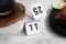 New Star Foodservice 27655 Stainless Steel Tent Style Table Number Card 76100 15 x 2 Inch White