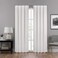 ECLIPSE DraftStopper Room Darkening Curtains for Bedroom  Summit Solid 40 x 95 Thermal Insulated Single Panel Rod Pocket Light Blocking Curtains for Living Room White