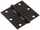 Hardware Essentials 852820 Residential Square Corner Door Hinges with Removable Pin Black 3 Inch