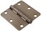 The Hillman Group 852613 312 Residential Door Hinge  14 Round Corner  Removable Pin  Full Mortise  Antique Brass 1Pack