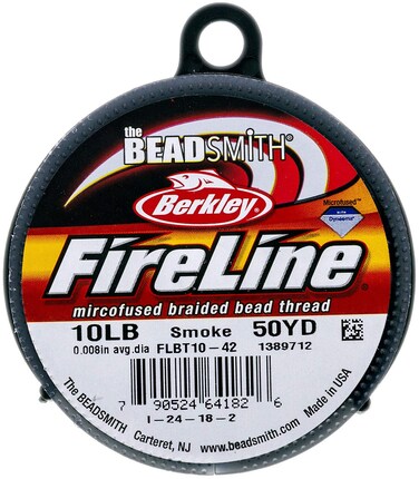 The Beadsmith Fireline by Berkley  MicroFused Braided Thread  10lb Test 00820mm Diameter 50 Yard Spool Smoke Grey  Super Strong Stringing Material for Jewelry Making and Bead Weaving