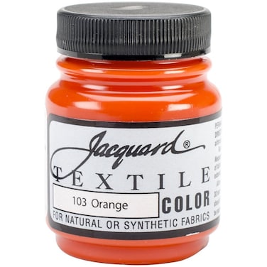 Jacquard Fabric Paint for Clothes  225 Oz Textile Color Orange Leaves Fabric Soft  Permanent and Colorfast  Professional Quality Paints Made in USA  Holds up Exceptionally Well to Washing