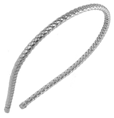 L Erickson Braided 14 Headband  Metallic Silver