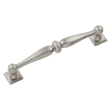 Hickory Hardware 1 Pack Solid Core Kitchen Cabinet Pulls Luxury Cabinet Handles Hardware for Doors  Dresser Drawers 5116 Inch 128mm Hole Center Satin Nickel Somerset Collection