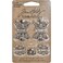 Tim Holtz Ideaology Hinges 4 Hinges and 16 Fasteners Antique Nickel Finish TH93075
