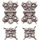 Tim Holtz Ideaology Hinges 4 Hinges and 16 Fasteners Antique Nickel Finish TH93075