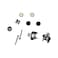 Fender Guitar Strap Lock with Chrome Buttons and Wood Mounting Screws 1 Set of 2 Security Guitar Strap Locks for Guitar and Guitar Strap Black and White Felt Washers 1 Set
