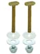 EZFLO 14 Inch x 214 Inch Closet Bolt Set Solid Brass Plated 40019