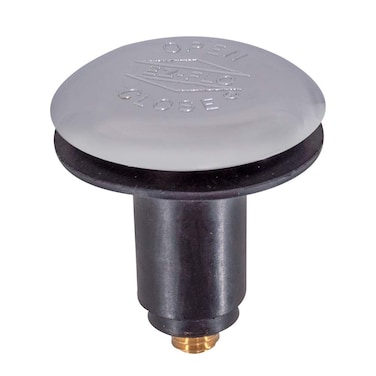 EZFlo Snap and Press Stopper with Rubber Seal 38 Inch Thread Chrome Plated 35253