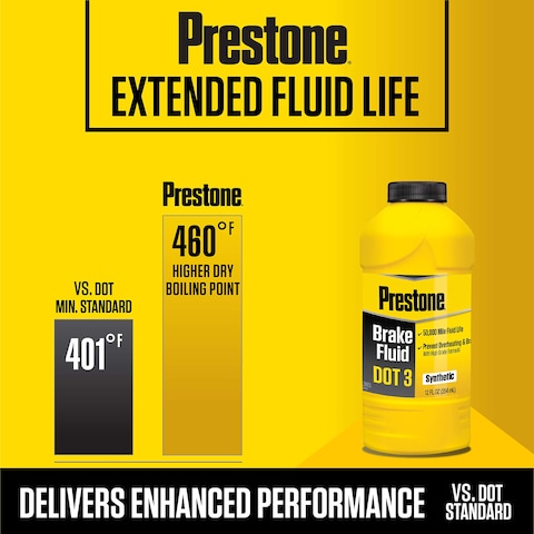 Prestone AS400 DOT 3 Synthetic Brake Fluid  12 oz