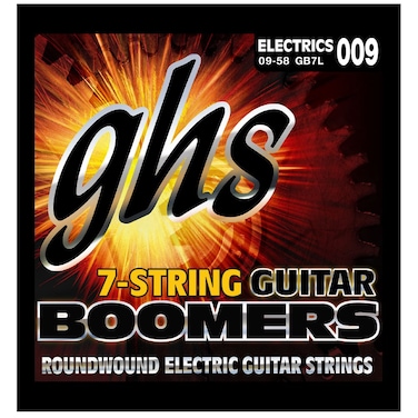 GHS Strings GB7L 7String Guitar Boomers NickelPlated Electric Guitar Strings Extra Light 009058