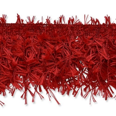 Expo International Jenny Hairy Gimp Fringe Trim  Red  10 yard cut