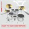 Evans Soundoff Drum Mute Pads  Full Box Drum Pad Set  Drum Mutes Pack  4 TomSnares  Great for Silencing Drum Kits to Practice  Fusion Box Set  4Pack