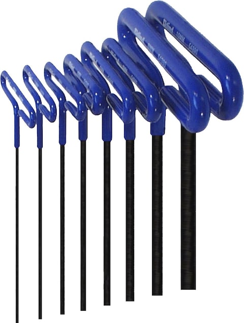 EKLIND 55168 Cushion Grip Hex TKey allen wrench  8pc set Metric MM sizes 210 6In shaft