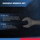 Neiko 03575A Jumbo Combination Wrench Set  16 Piece  MM  6 mm to 32 mm  Raised Panel Construction