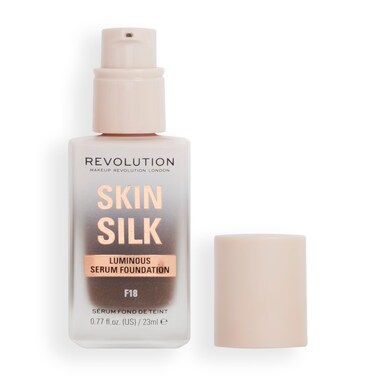 Revolution Beauty Skin Silk Serum Foundation Light to Medium Coverage Lightweight  Radiant Finish Contains Hyaluronic Acid F18 Deep Skin Tones 077 Fl Oz
