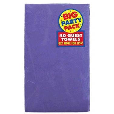 New Purple 2Ply Guest Towels  8 x 4 Pack Of 40  Luxury Paper Hand Towels For Parties  Events