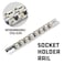 Powerbuilt Hex Bit Socket Set 8 Piece 38 Inch Drive Metric Sizes 310mm Ball End Sockets Storage Rail  642405 Silver