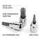 Powerbuilt Hex Bit Socket Set 8 Piece 38 Inch Drive Metric Sizes 310mm Ball End Sockets Storage Rail  642405 Silver