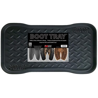 JobSite Heavy Duty Boot Tray MultiPurpose for Shoes Pets Garden  Mudroom Entryway Garage  Indoor or Outdoor  15 x 28 Inch  1 Pack