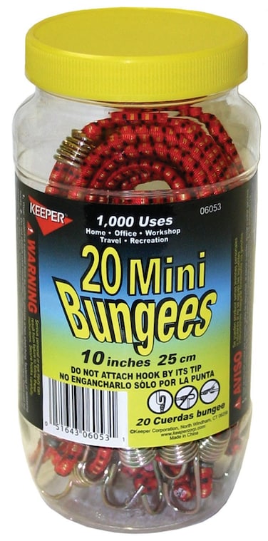 Keeper Corporation 0605310 Mini Bungee Cord Jar 20 Count 1 Pack