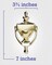 Hardware Essentials 852393 Bright Brass Door Knocker 7Inch