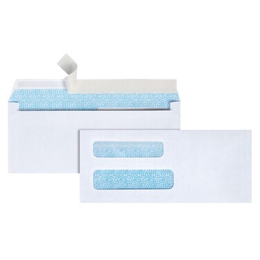 Office Depot DoubleWindow Envelopes 8 58in 3 58in x 8 58in White SelfAdhesive Box Of 250 77159