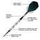 Viper Diamond 90 Tungsten Soft Tip Darts with StorageTravel Case Silver Rings 16 Grams