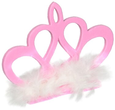 Pink Crown Hair Clip Party Accessory 1 count 1Pkg