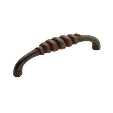 Hickory Hardware 1 Pack Solid Core Kitchen Cabinet Pulls Luxury Cabinet Handles Hardware for Doors  Dresser Drawers 334 Inch 96mm Hole Center Rustic Iron Manchester Collection