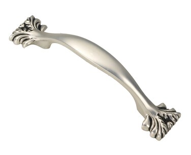 Hickory Hardware 1 Pack Solid Core Kitchen Cabinet Pulls Luxury Cabinet Handles Hardware for Doors  Dresser Drawers 3 Inch Hole Center Satin Antique Silver Ithica Collection