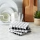 DII Basic Terry Collection Windowpane Dishcloth Set 12x12 Black 6 Piece