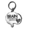 I Heart Guts Brain Keychain  All You Need is Lobe  2 Engraved Enamel Metal Keychain