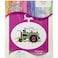 Janlynn 18 Count Oval Mini Counted Cross Stitch Kit 234Inch Tractor
