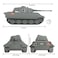 BMC WWII Gray German King Tiger Toy Tank 132 Scale for 54mm Army Men Soldier Figures