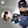 Nidra Sleep Mask for Men Women Black 3D Blackout Sleeping Mask Contoured Eye Mask for Lash Extensions Side Sleepers Eye Cover Zero Eye Pressure Travel Eye Shades Night Blindfolded for Deep Sleep