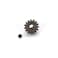 Robinson Racing 1215 Extra Hard High Carbon Steel Motor Pinion Gear 5Mm Bore 10 Mod Pitch 15 Tooth Brown