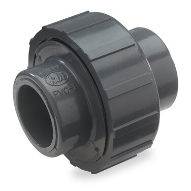 NDS U1000S PVC Pipe Fitting 1Inch Slip Union Schedule 80 EPDM Oring Gray