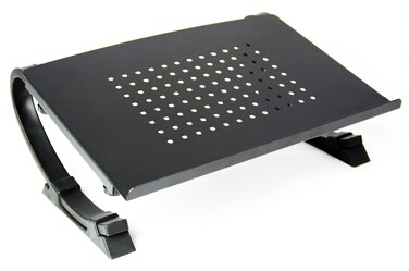 VIVO Black Fully Adjustable Curved Laptop Notebook and Monitor Riser Stand STANDV001N