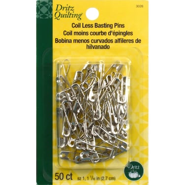 Dritz Quilting Dritz 3026 Curved Coilless Safety Pins Size 1 50Count Nickel