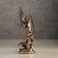 Veronese Design 4 Inch Archangel Saint Michael Slaying Demon Resin Figurine Hand Painted Bronze Finish