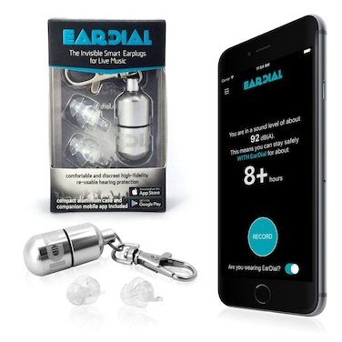 EarDial HiFi Earplugs  Invisible Hearing Protection for Concerts Music Festivals Musicians Motorcycles and other Discreet Comfortable High Fidelity Noise Reduction With Compact Case and App