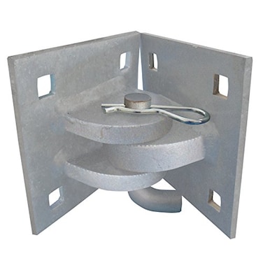 Dock Edge Floating Dock Corner Hinge Galvanized 14 Gray