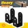 2x4 Door Barricade Bracket Heavy Duty Open Bar Security Holder Bracket Security Bar Door Stopper Fits 2x4 Boards Lumber Door Jammer and Tool Hanger for Your Home Barn Shed Garage Gate BlackSet4M2