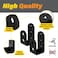 2x4 Door Barricade Bracket Heavy Duty Open Bar Security Holder Bracket Security Bar Door Stopper Fits 2x4 Boards Lumber Door Jammer and Tool Hanger for Your Home Barn Shed Garage Gate BlackSet4M2