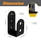 2x4 Door Barricade Bracket Heavy Duty Open Bar Security Holder Bracket Security Bar Door Stopper Fits 2x4 Boards Lumber Door Jammer and Tool Hanger for Your Home Barn Shed Garage Gate BlackSet4M2