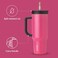 Owala Stainless Steel Triple Layer Insulated Travel Tumbler with Spill Resistant Lid Straw and Carry Handle BPA Free 40 oz Pink Watermelon Breeze